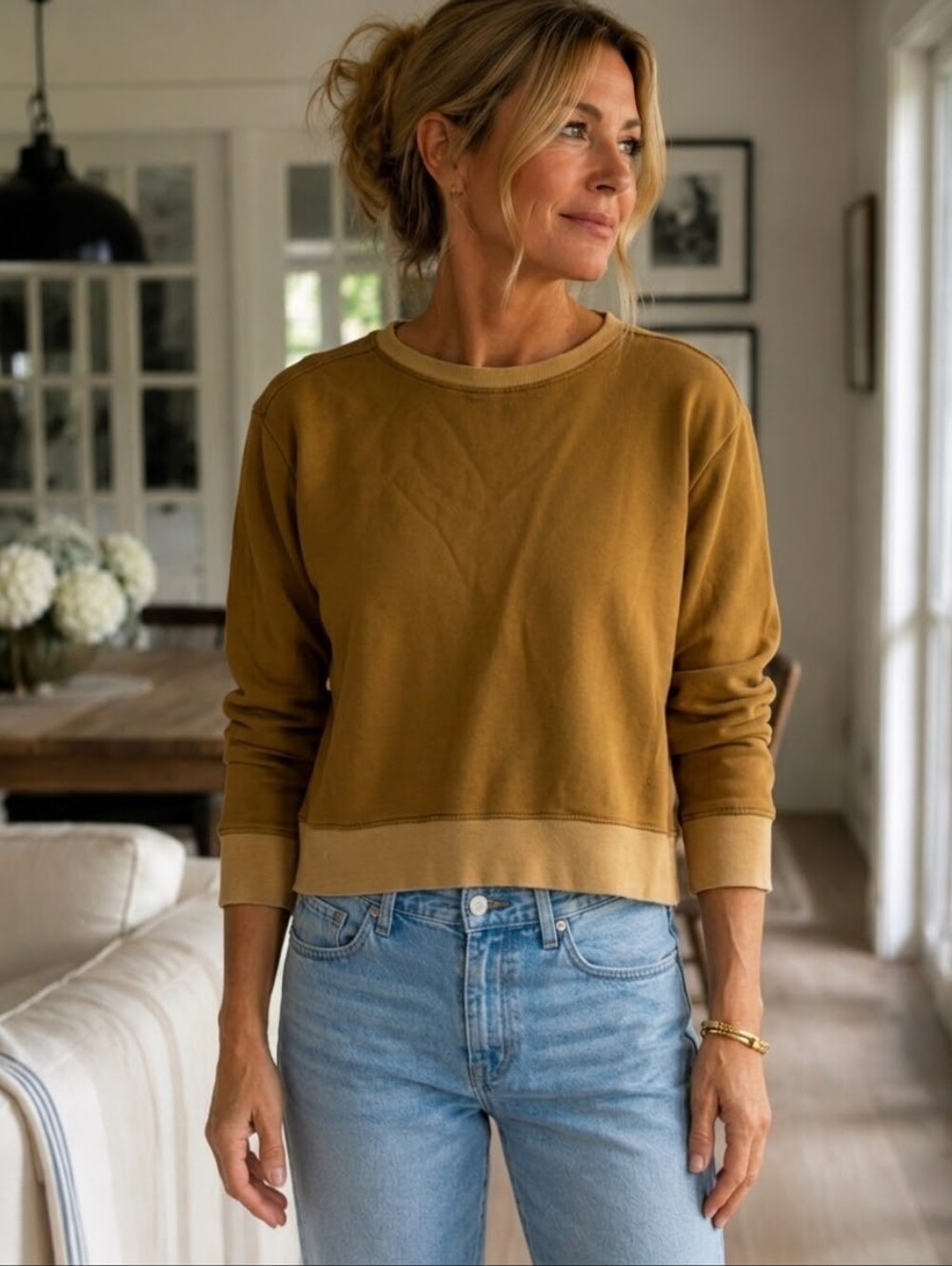 Bridge &;Burn • Linton Sweatshirt in Copper , size large